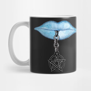 witch Blue Lips pentagram protection Mug